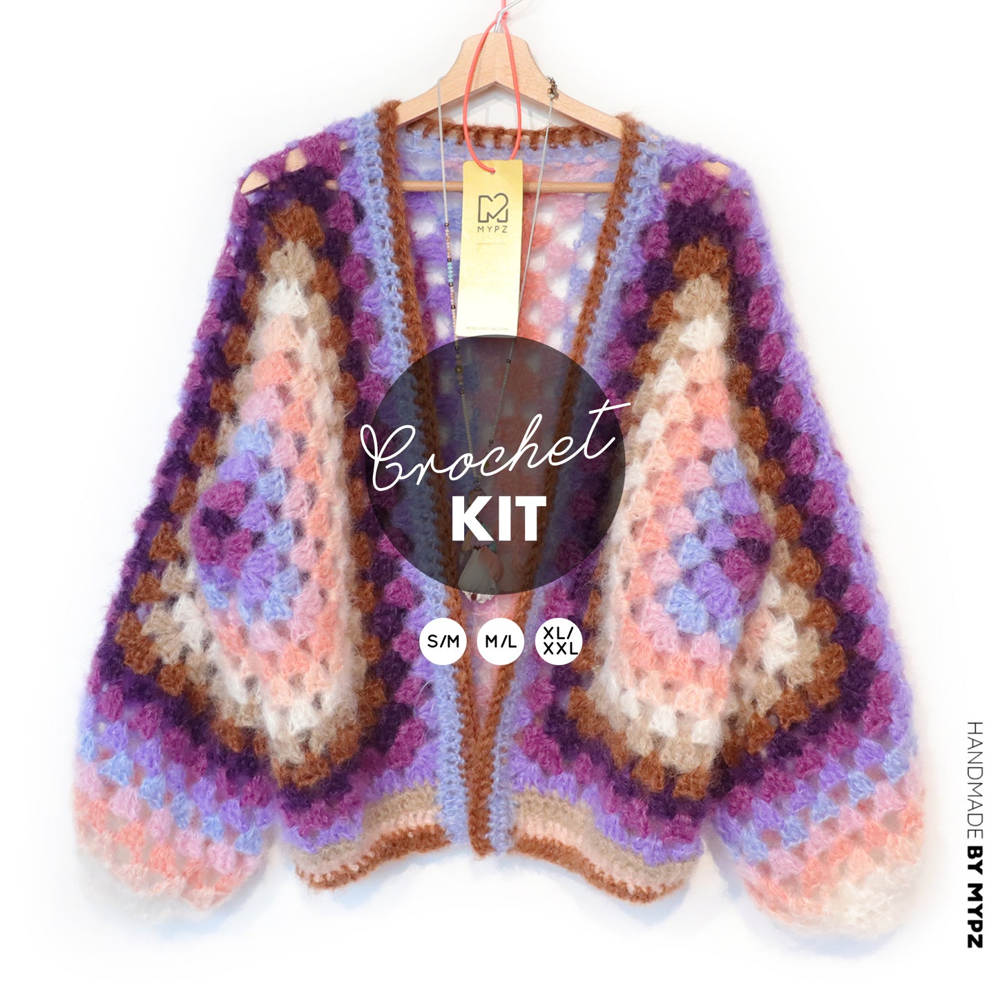 Häkelset - MYPZ Hexagon Cardigan Elise