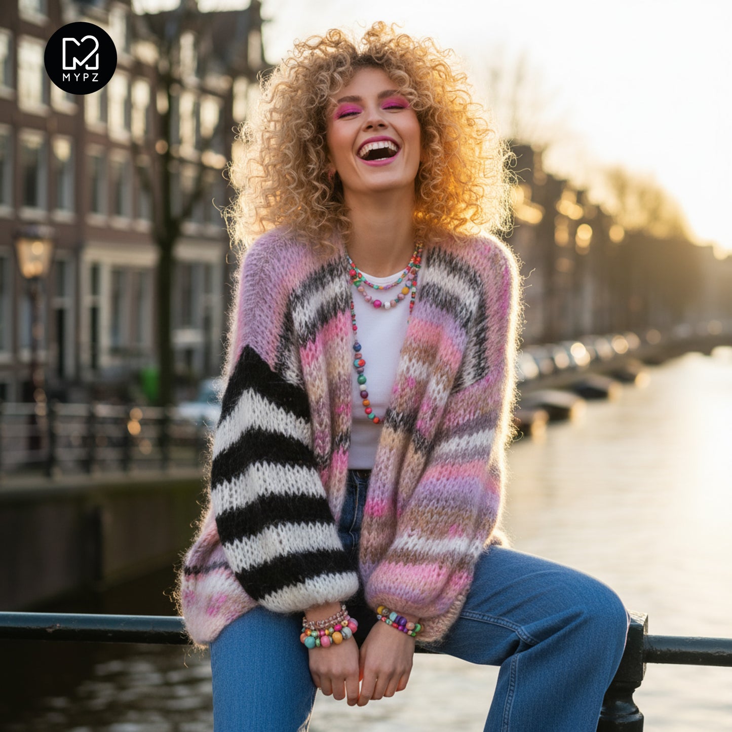 Strickset – MYPZ Chunky Mohair Cardigan Funky Caramel No.15 (ENG-NL-DE)