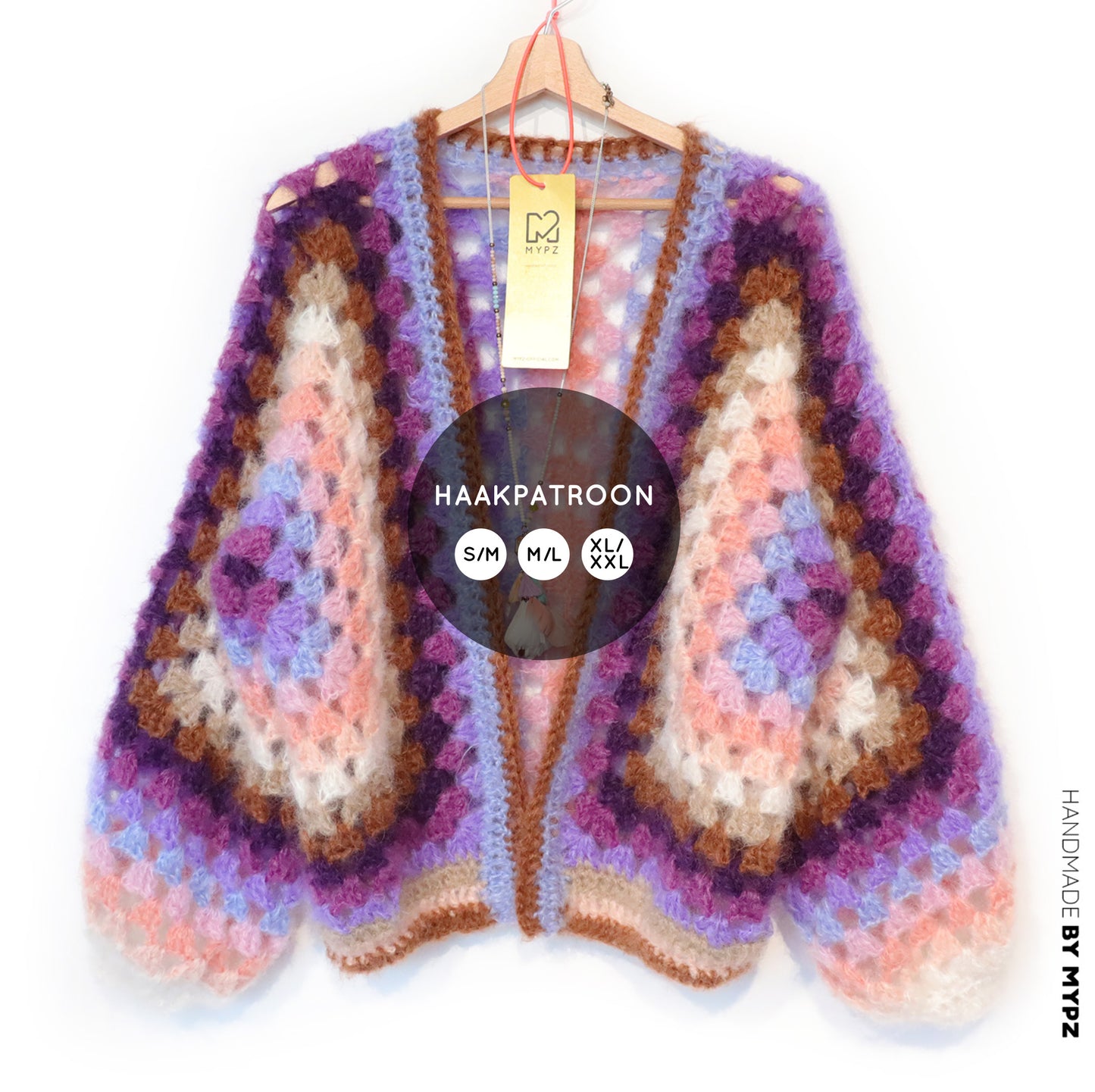 Häkelanleitung - MYPZ Hexagon Cardigan Pink Vibes (ENG-NL-DE)