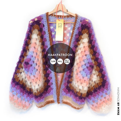 Häkelanleitung - MYPZ Hexagon Cardigan Pink Vibes (ENG-NL-DE)