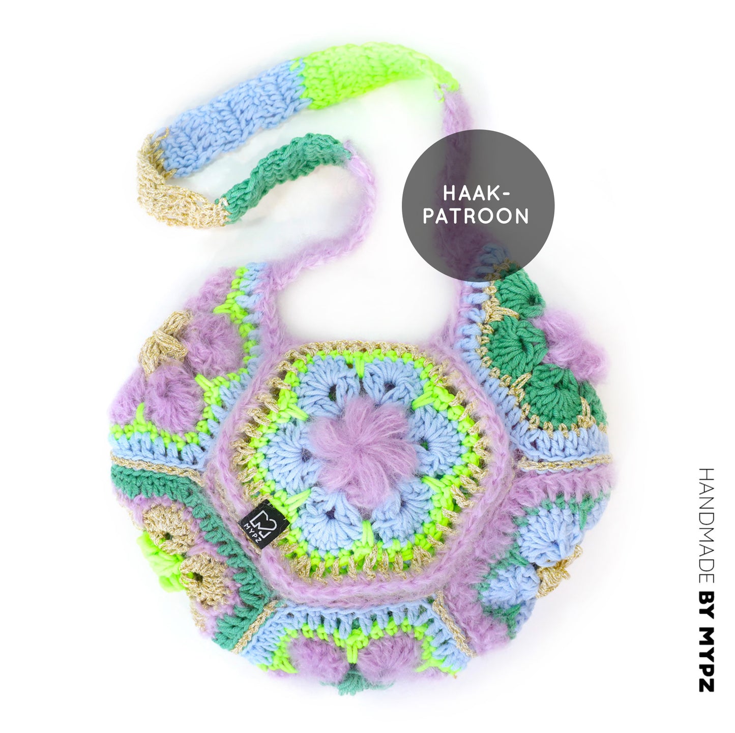 Häkelanleitung - MYPZ hexagon Tasche Cocktail (ENG-NL-DE)