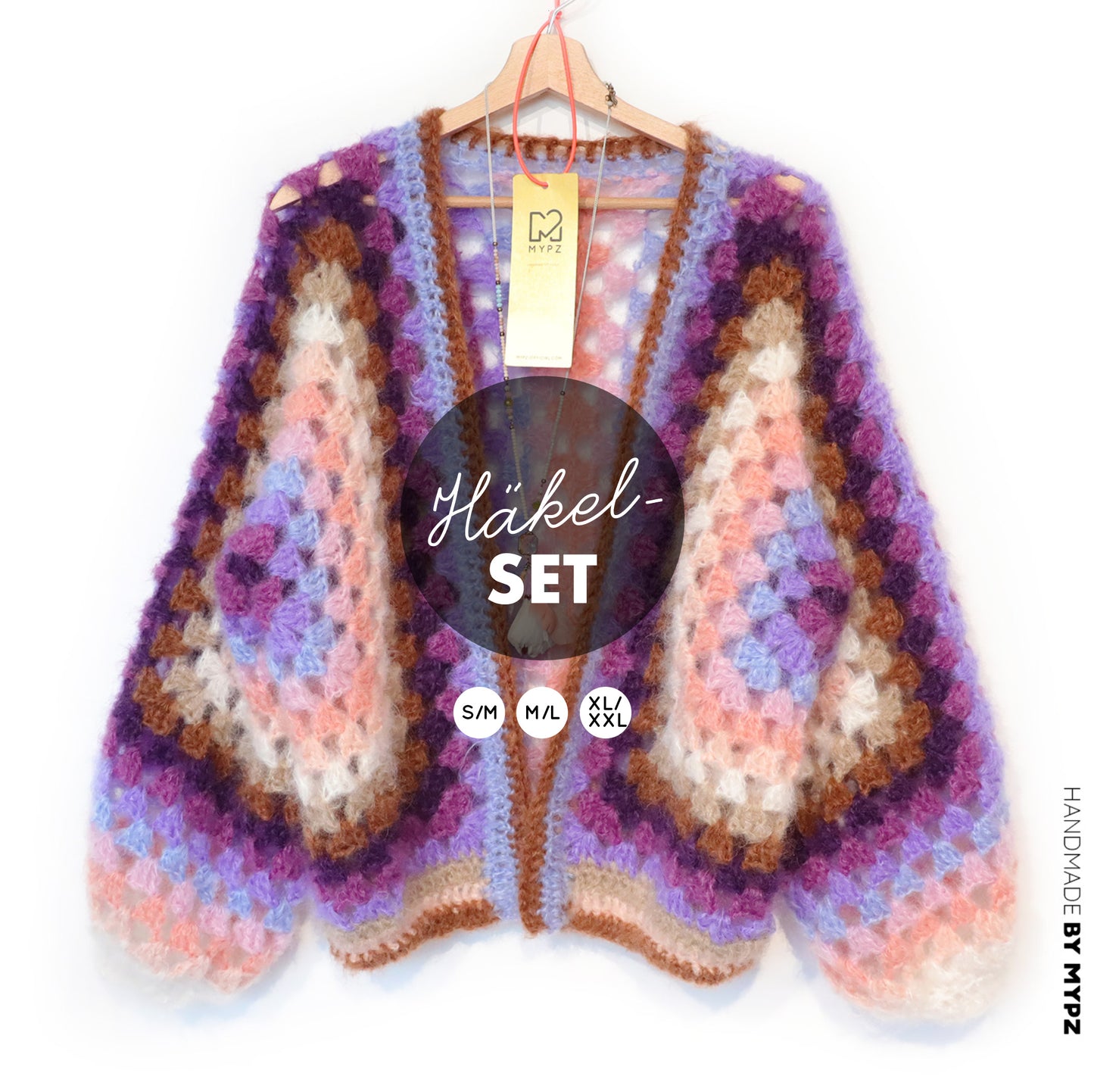 Häkelset - MYPZ Hexagon Cardigan Elise
