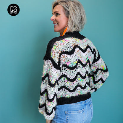 Strickset – MYPZ Wave Pullover Happy Black No.6 (ENG-NL-DE)