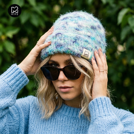 Strickset – Mütze Blue Lagoon (ENG-NL-DE-ES-FR-IT-NO-DA-SV)