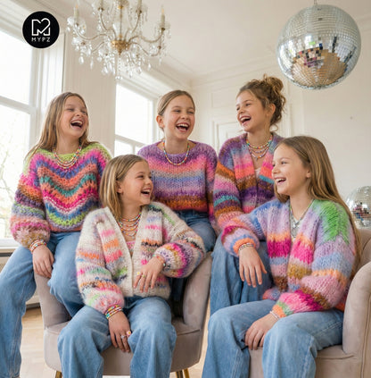 Strickanleitung– MYPZ Chunky Mohair KIDS Pullover Wave No12 (ENG-NL-DE)