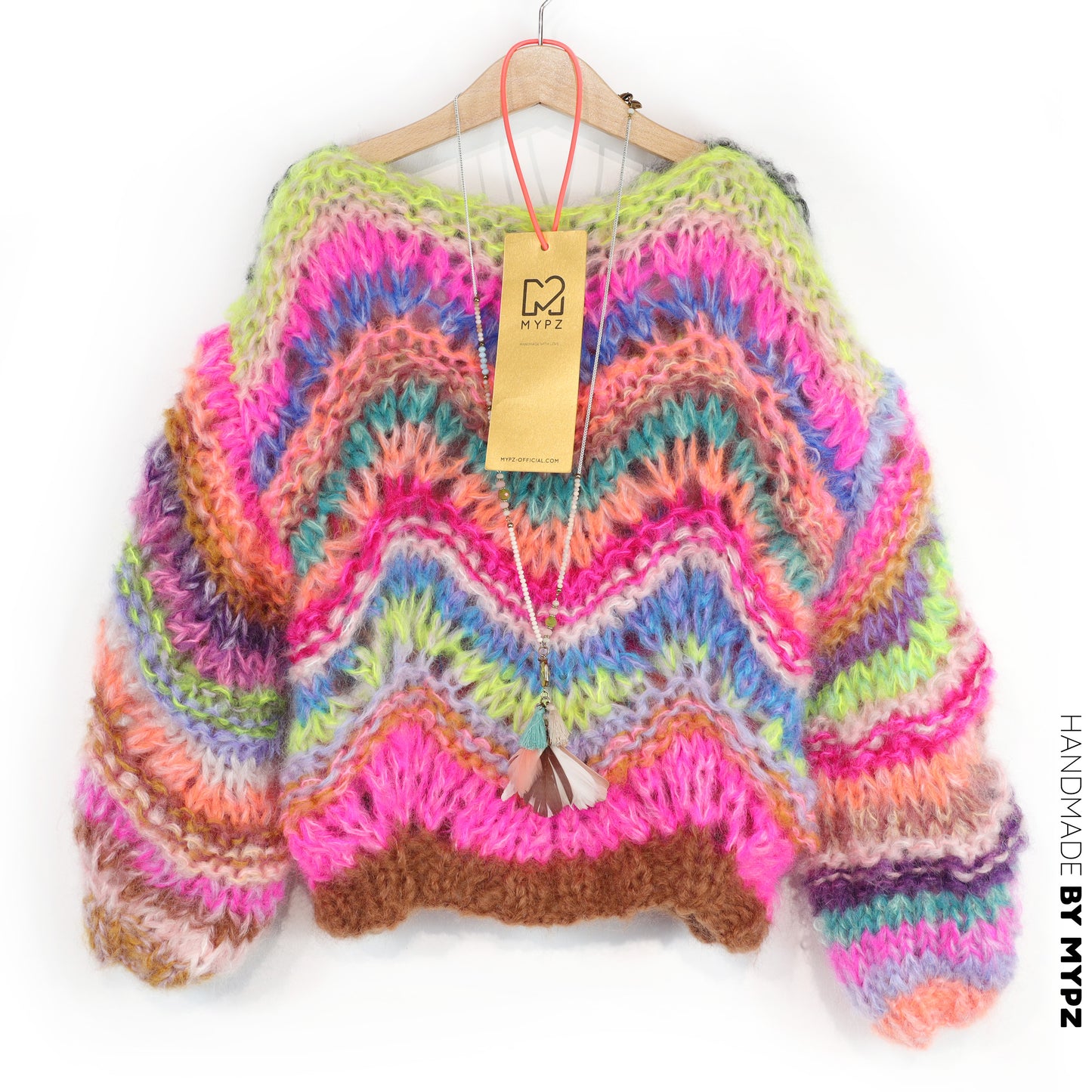 Strickanleitung– MYPZ Chunky Mohair KIDS Pullover Wave No12 (ENG-NL-DE)