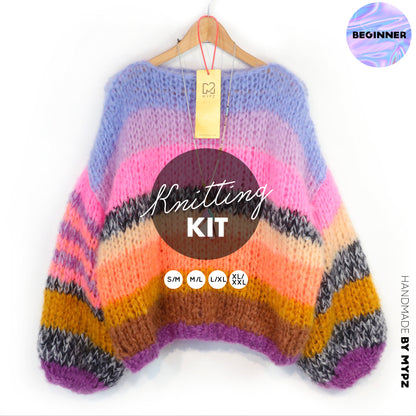 Strickset – MYPZ Basic Chunky Pullover Candy Heat No15 (ENG-NL-DE)