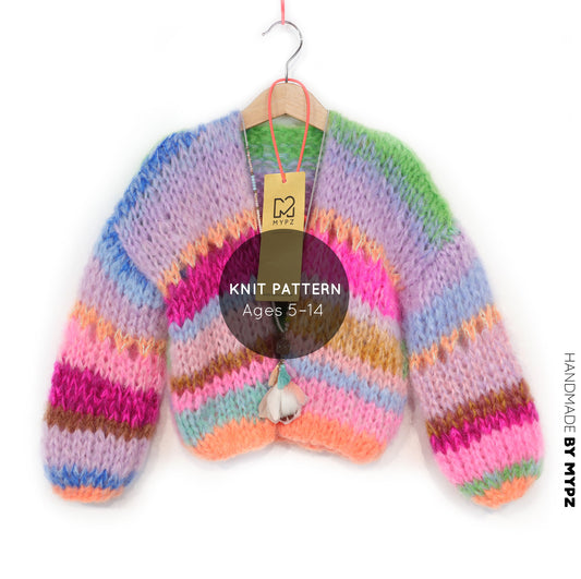 Strickanleitung – MYPZ Chunky Mohair Cardigan GIRLZ No12 (ENG-NL-DE)