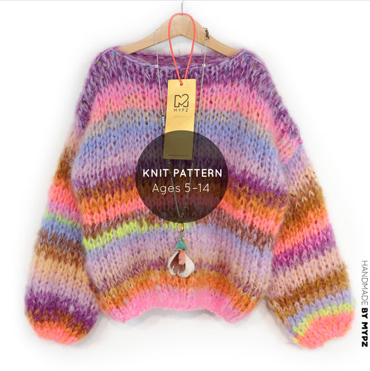 Strickanleitung – MYPZ Chunky Mohair Pullover Fairy Fluff No12 (ENG-NL-DE)