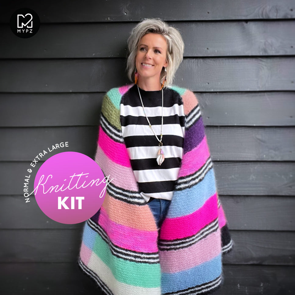 Knitting Kit - Big Cosy Cuddle Mohair Shawl No6 (ENG-NL)