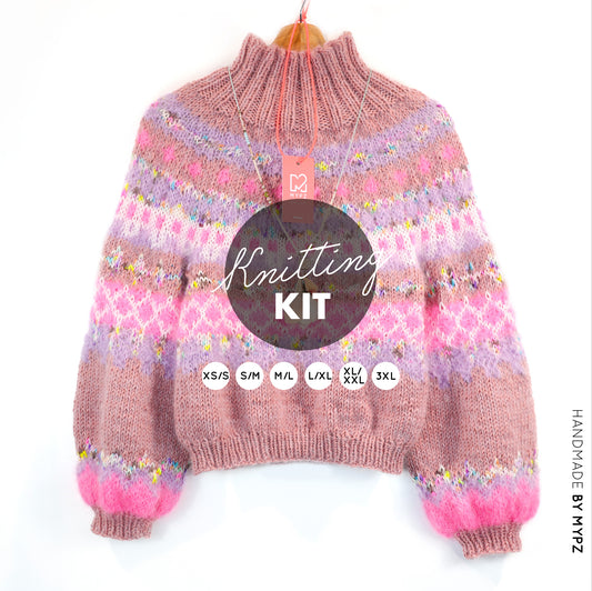 Knitting Kit – MYPZ Nordic top-down sweater Lovely No6 (ENG-NL)