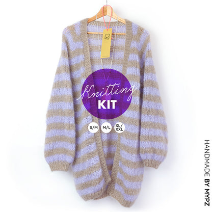 Strickset – MYPZ top-down cardigan Lilac Haze No.9 (ENG-NL-DE)