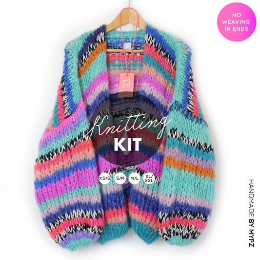 Knitting Kit – MYPZ Chunky Mohair Cardigan Emerald No.15 (ENG-NL-DE)