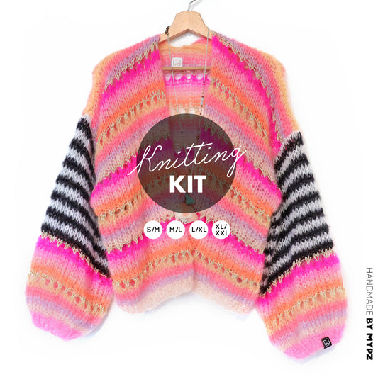 Strickset – MYPZ Light Mohair Cardigan Pink Magic No10 (ENG-NL-DE)