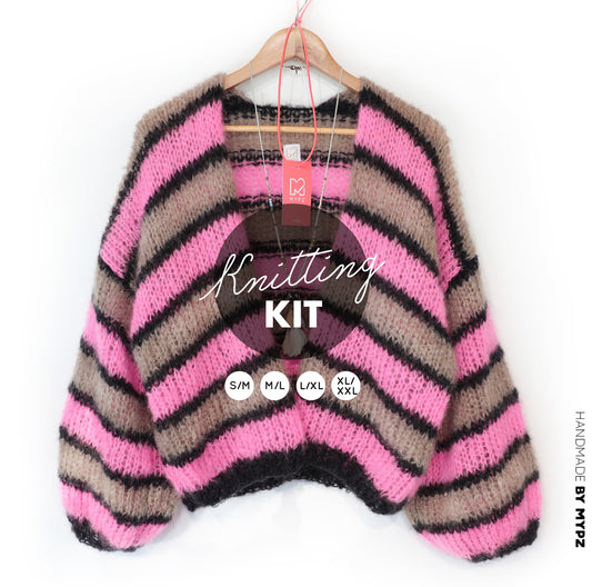 Knitting kit – MYPZ Short Light Mohair Cardigan Zumy No10 (ENG-NL-DE)