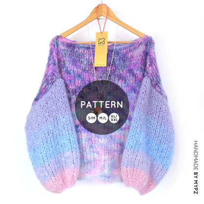 Knit pattern - MYPZ Basic Chunky Mohair Pullover Heliotrope No15 (ENG-NL-DE)
