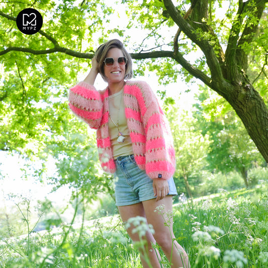 Strickanleitung – MYPZ Kurz light Mohair-Cardigan Summerflow No10 (ENG-NL-DE)