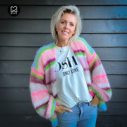 Strickset – MYPZ Light Mohair Cardigan Candy Clouds No10 (ENG-NL-DE)