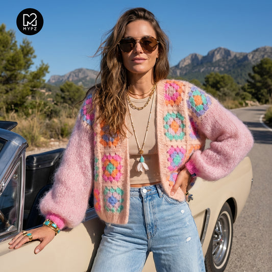 Häkelset - MYPZ Granny-Square-Mohair-Cardigan Marshmallow (ENG-DE-NL-ES-FR-IT-DA-SV-NO)
