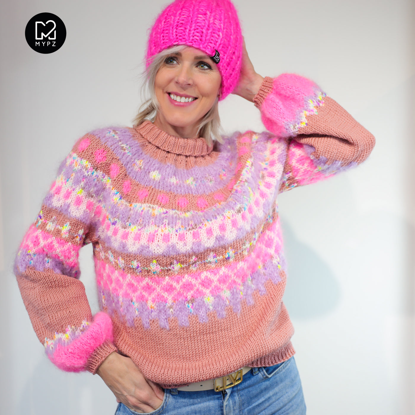 Strickset – MYPZ top-down sweater Lovely No6 (ENG-NL-DE)