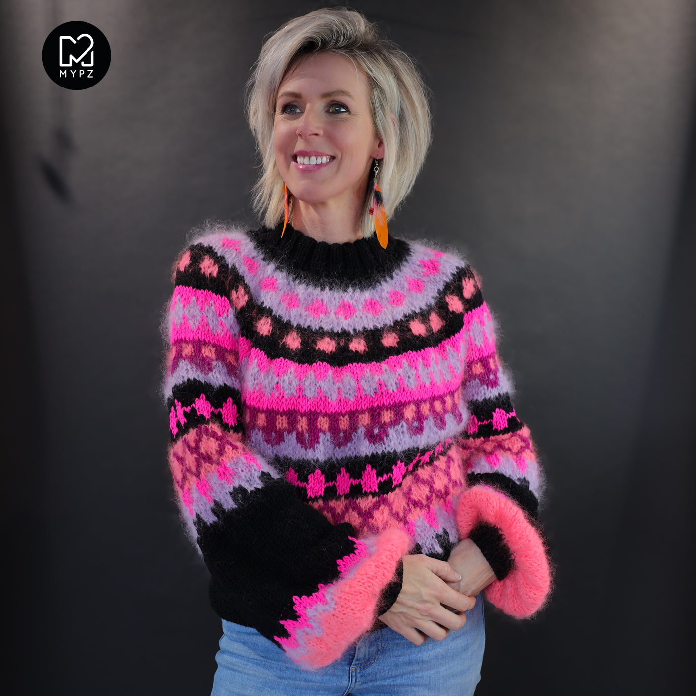 Strickset – MYPZ Nordic top-down sweater Ziggy No6 (ENG-NL-DE)