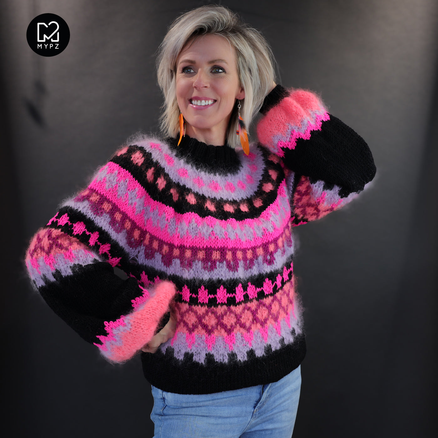 Strickset – MYPZ Nordic top-down sweater Ziggy No6 (ENG-NL-DE)