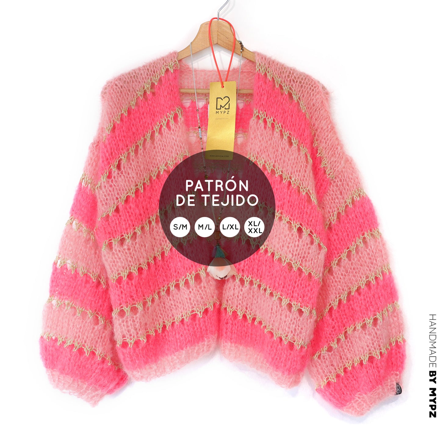 Knit pattern – MYPZ Short Light Mohair Cardigan Summerflow No10 (ENG-NL-DE-FR-ES)