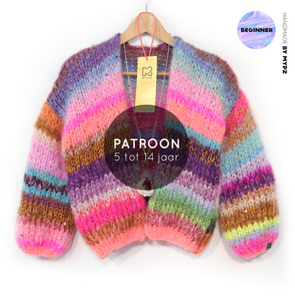 Strickanleitung – MYPZ Chunky Mohair Cardigan Unicorn Glow No12 (ENG-NL-DE)