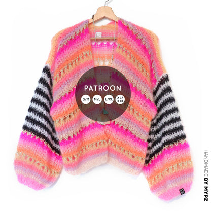 Strickanleitung – MYPZ Mohair Cardigan Pink Magic No10 (ENG-NL-DE)