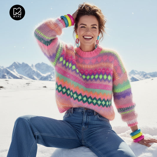 Knitting Kit – Chunky Mohair Pullover Pink Sugar No.6 (ENG-NL-DE)