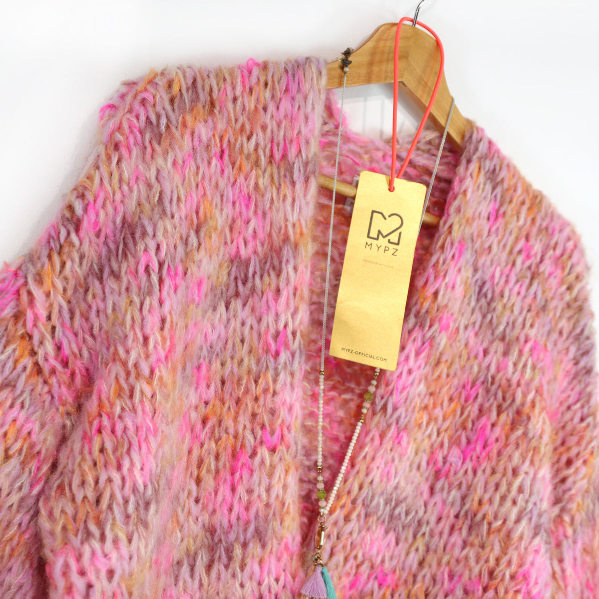 Strickset – MYPZ kurzer Chunky-Cardigan aus Alpaka-Mohair Pecan Dream Nr.15 (ENG-DE-NL-ES-FR-IT-DA-SV-NO)