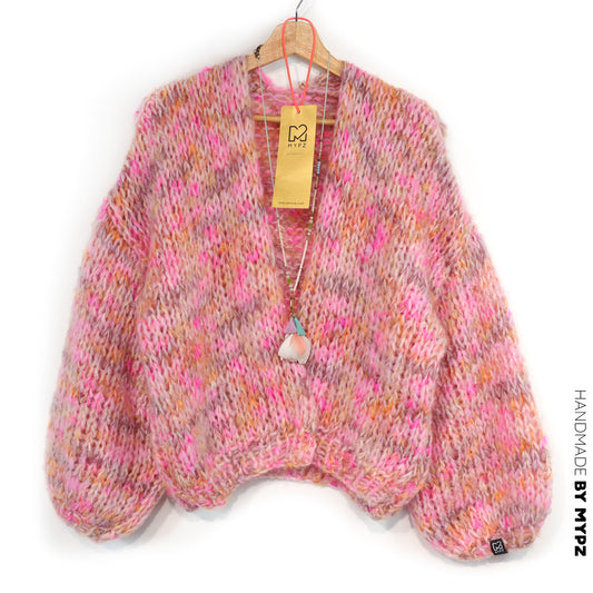 Strickset – MYPZ kurzer Chunky-Cardigan aus Alpaka-Mohair Pecan Dream Nr.15 (ENG-DE-NL-ES-FR-IT-DA-SV-NO)