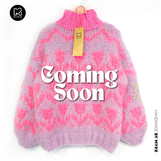 Strickset – MYPZ Chunky Mohair Pullover Coral Tulips No.9 (ENG-NL-DE)