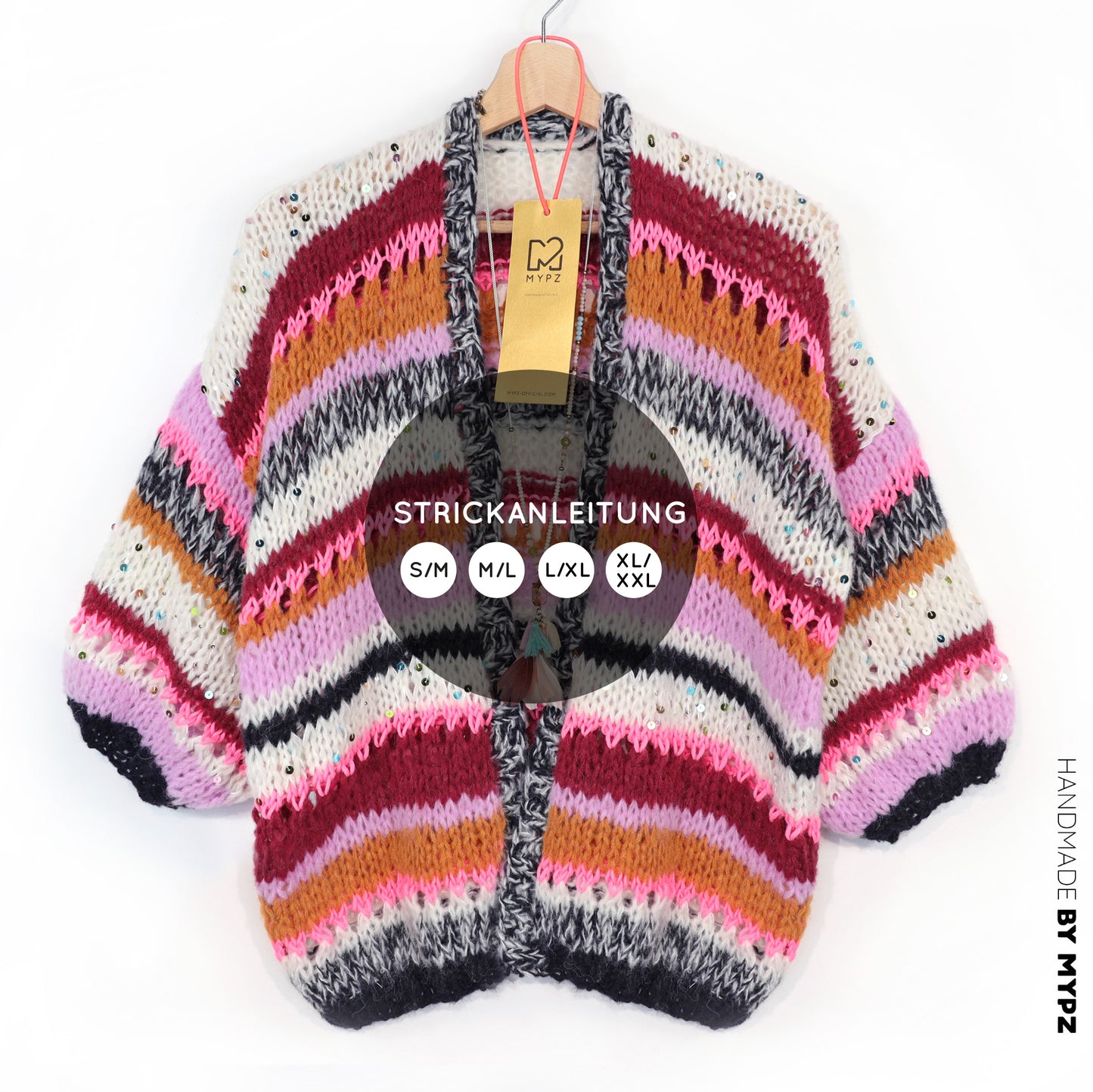 Strickanleitung – MYPZ Light Alpaca Cardigan Twinkle Berry No10 (ENG-NL-DE)