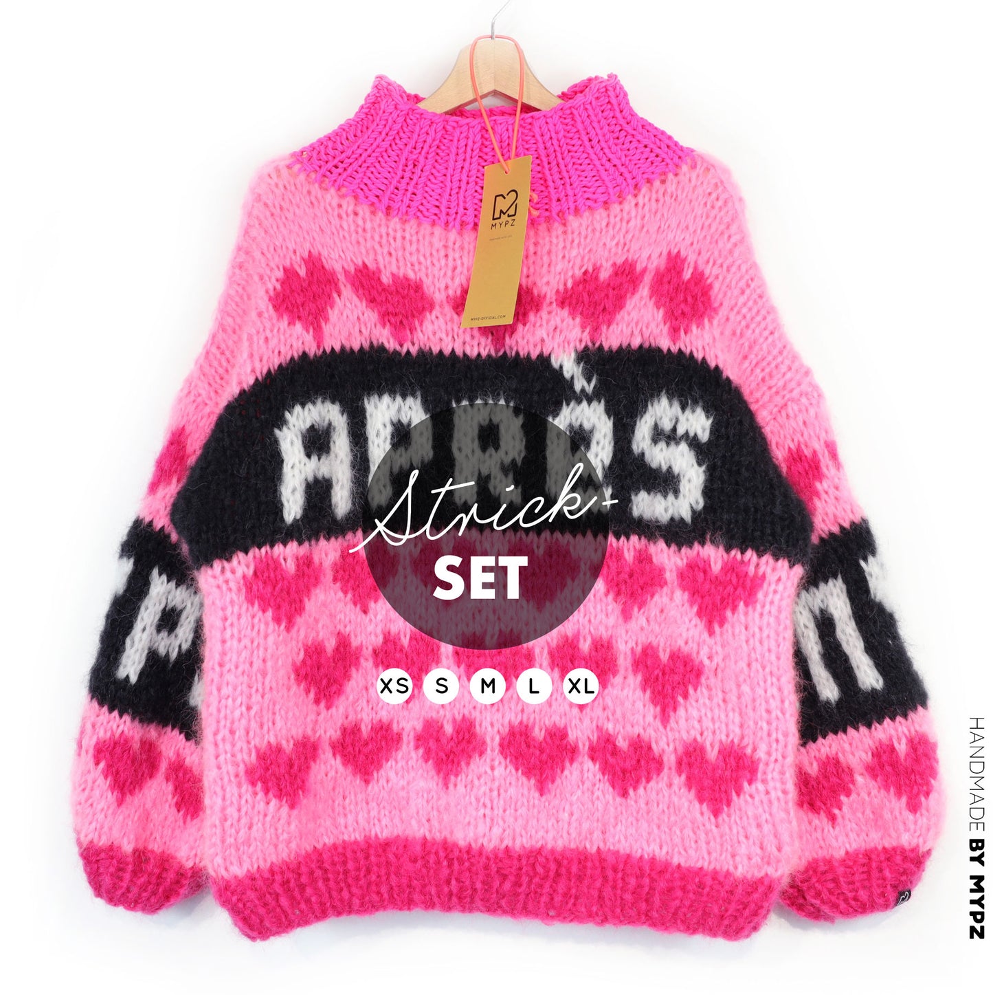 Strickset – MYPZ Chunky Mohair Ski Love Pullover Pink No.9 (ENG-NL-DE)