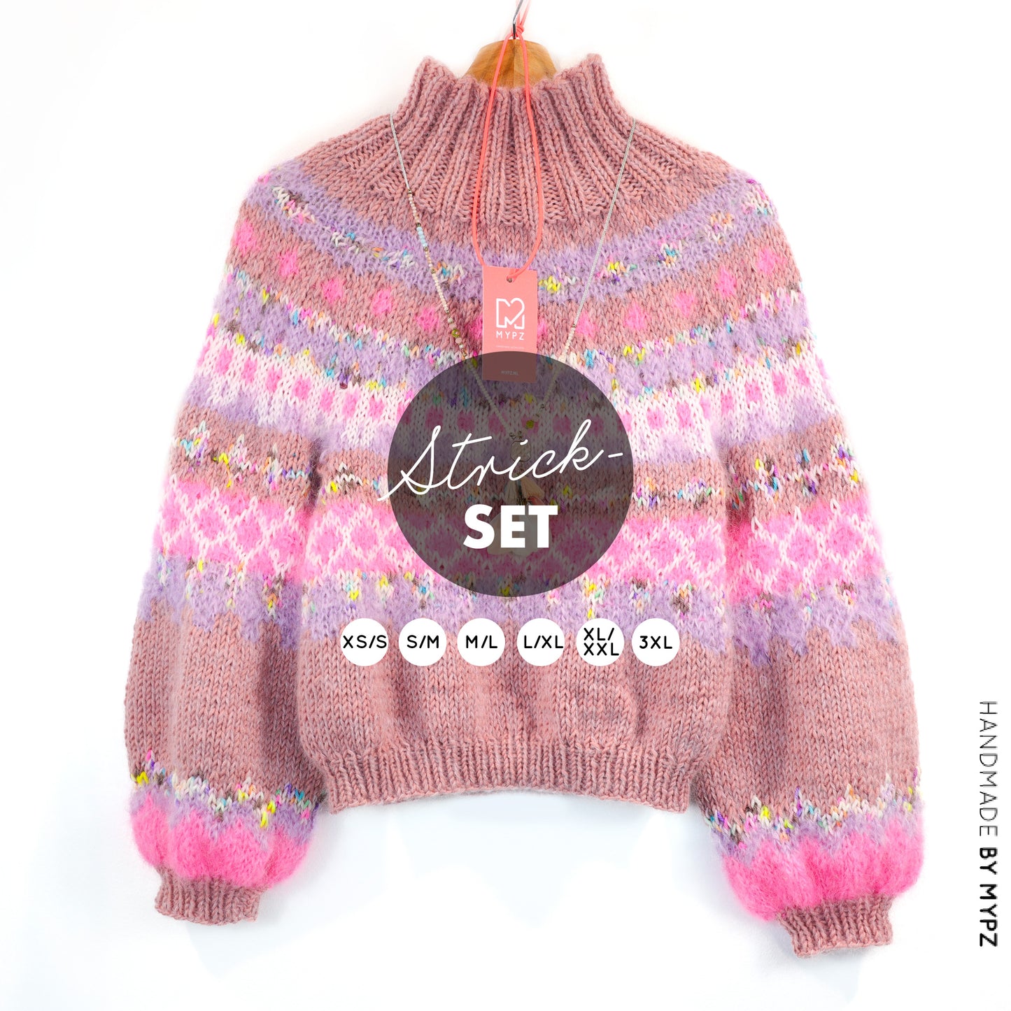 Strickset – MYPZ top-down sweater Lovely No6 (ENG-NL-DE)