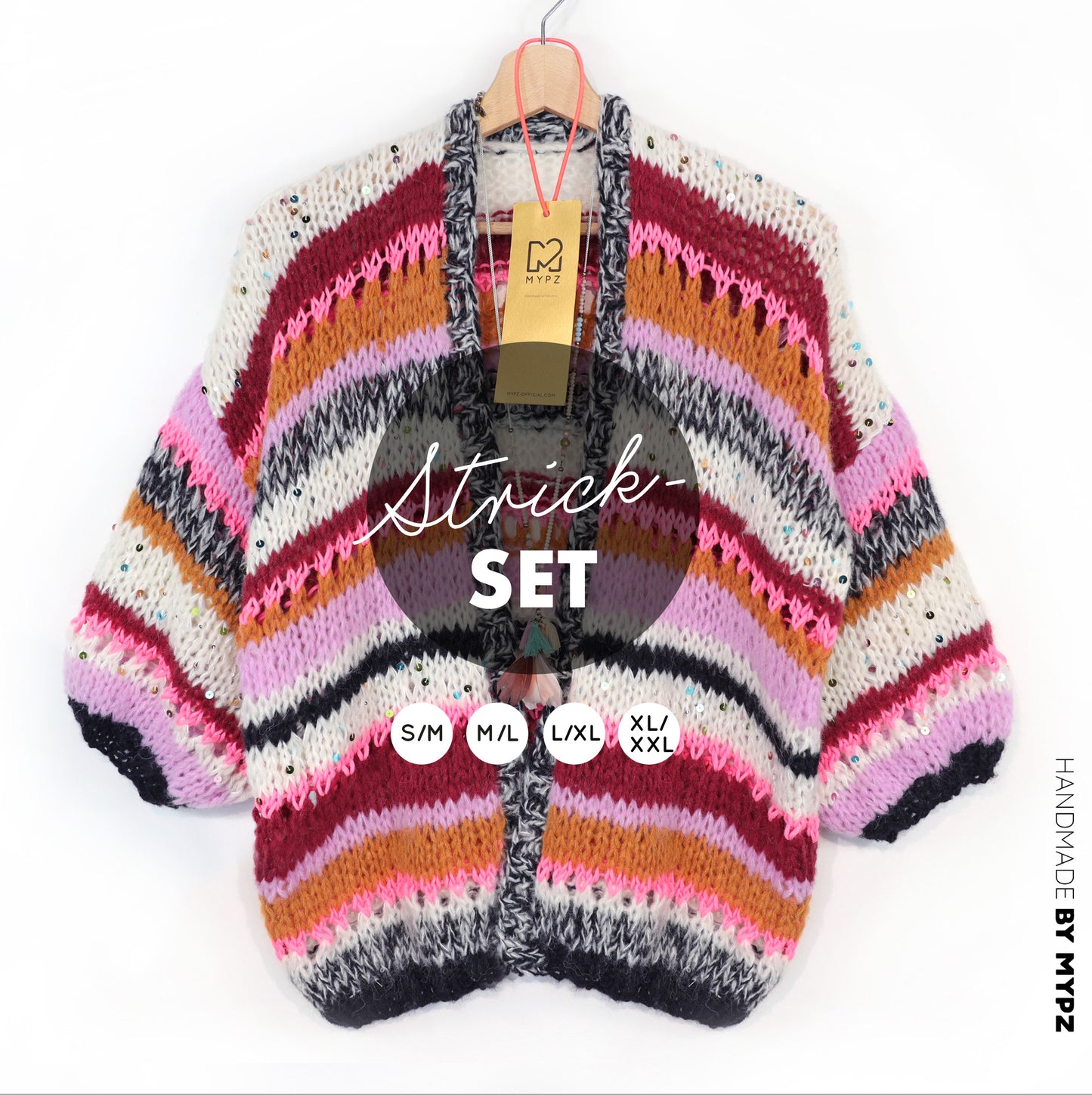 Strickset – MYPZ Light Alpaca Cardigan Twinkle Berry No10 (ENG-NL-DE)