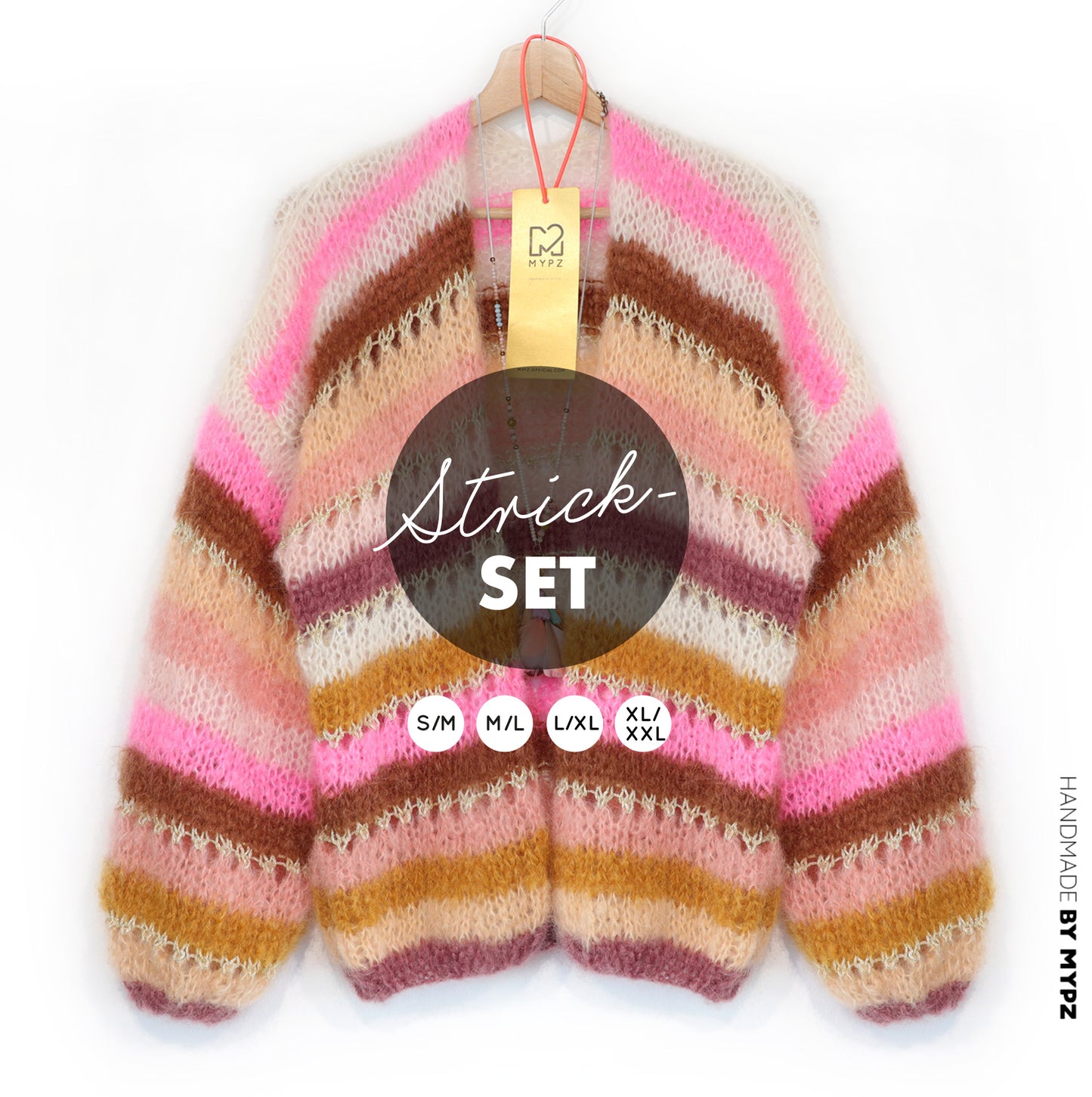 Strickset – MYPZ Light Mohair Cardigan Caramel No10 (ENG-NL-DE)