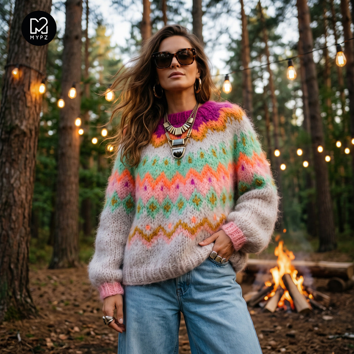 Strickmuster – MYPZ Chunky Topdown Mohair-Pullover Snowberry Nr.12 (ENG-DE-NL-ES-FR-IT-DA-SV-NO)