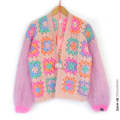 Häkelset - MYPZ Granny square mohair cardigan Marshmallow (ENG-NL-DE)