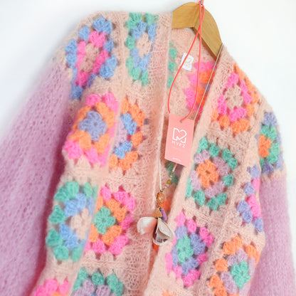 Häkelset - MYPZ Granny square mohair cardigan Marshmallow (ENG-NL-DE)