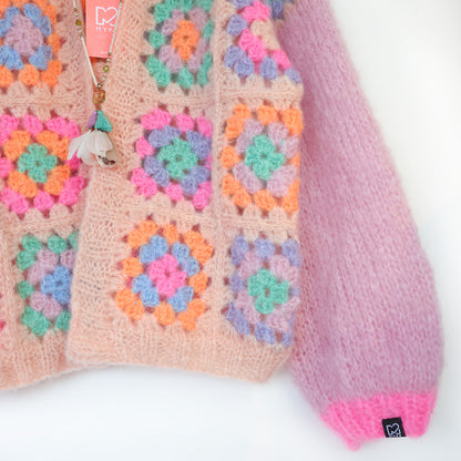 Häkelset - MYPZ Granny square mohair cardigan Marshmallow (ENG-NL-DE)