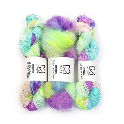 MYPZ Chunky kidmohair – hand-dyed Island
