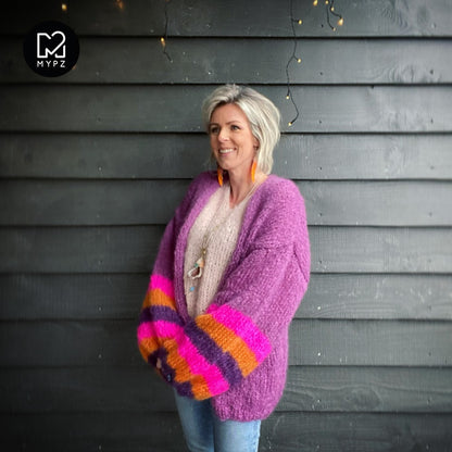 MYPZ knitting kit light mohair cardigan Celeste no10