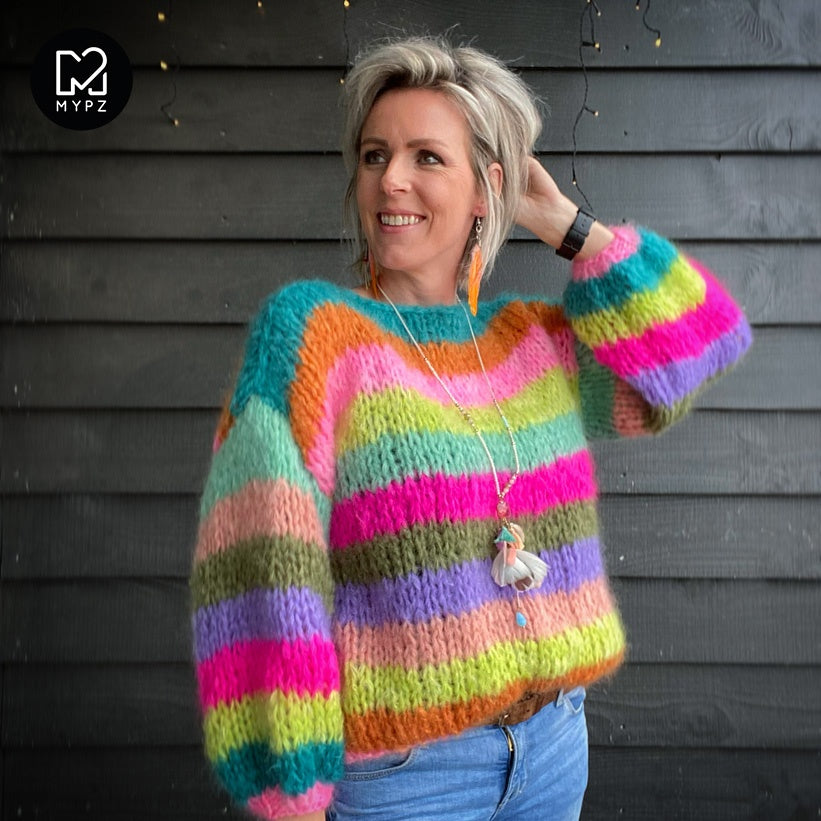 MYPZ Chunky Mohair Pullover Multicolored