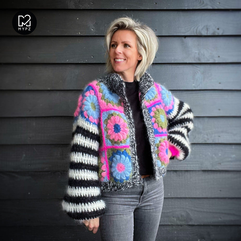 Crochet pattern - MYPZ 3D Granny Cardigan PinkyBlue (ENG-NL)