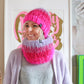 Knitting pattern – Gradient chunky mohair hat + snood (ENG-NL)