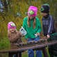 Knitting Kit – Chunky mohair Smiley beanies Pink 1 adult + 2 kid beanies (ENG-NL)